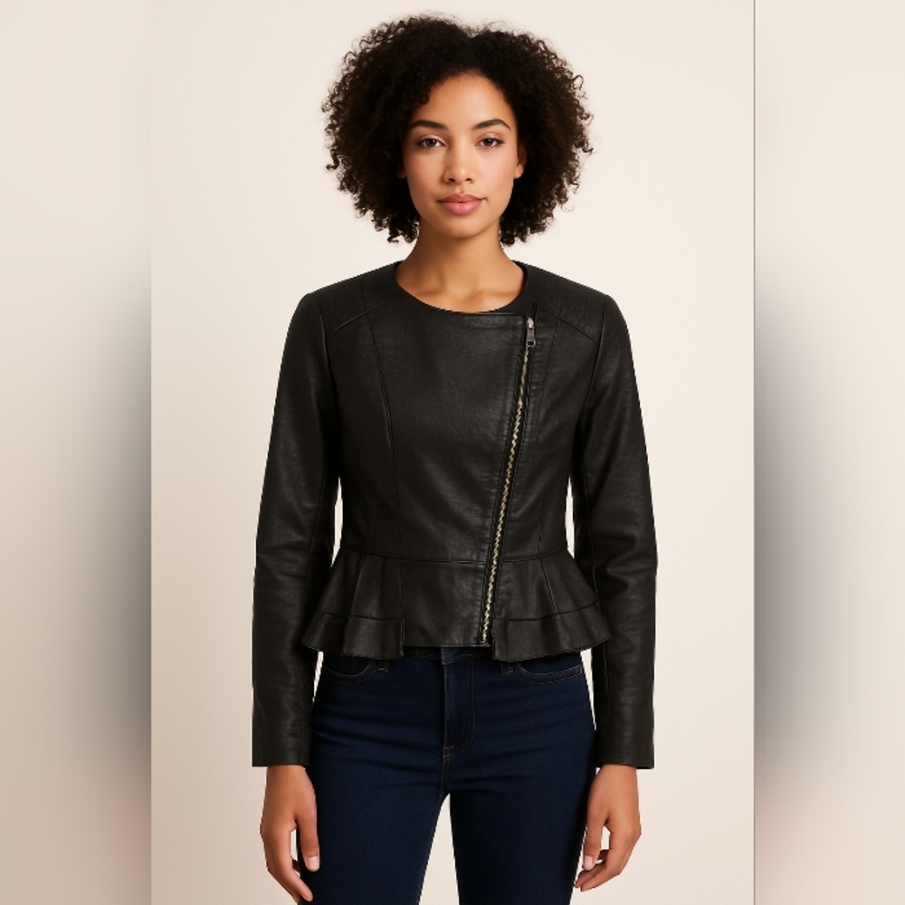 CUE Australia Chic Black Jacket with Silver Accents